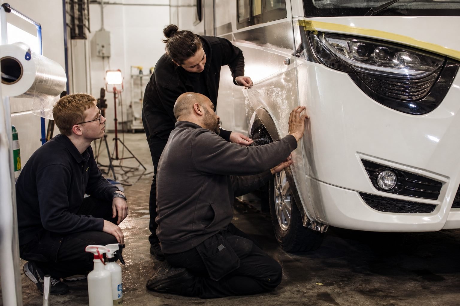 Installer team at work