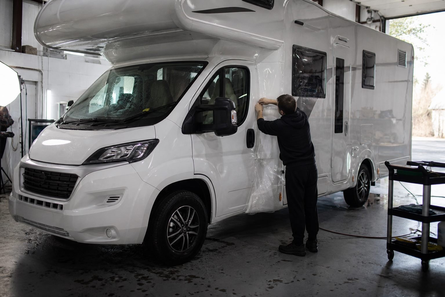 Motorhome paint protection film
